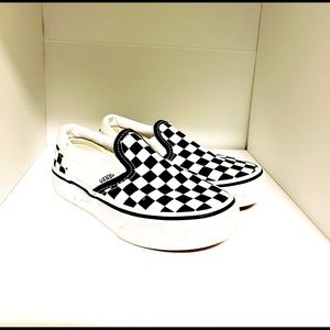 VANS Checkerboard Classic Kids Slip-On Shoes